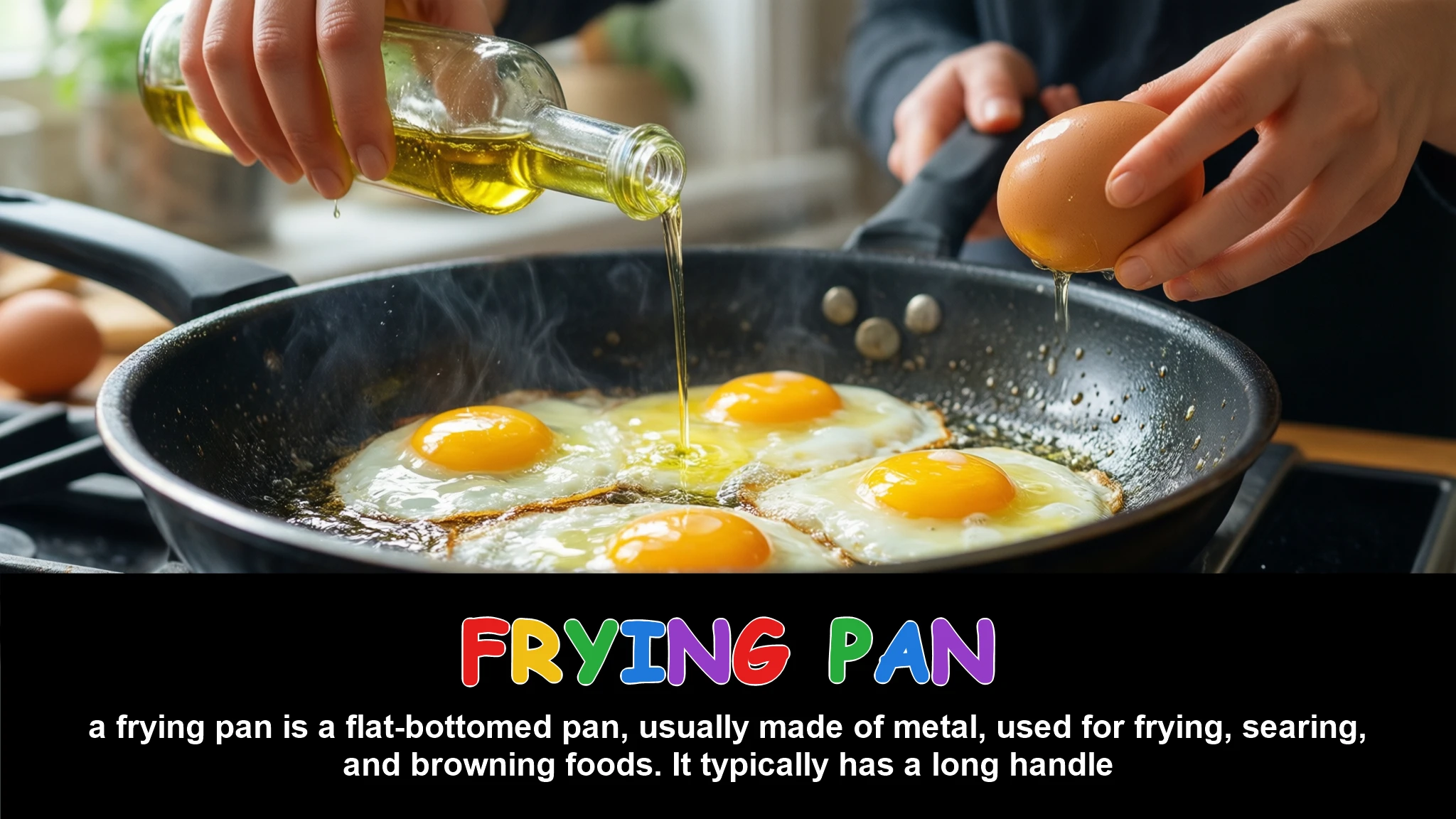 English Illustration for frying pan
